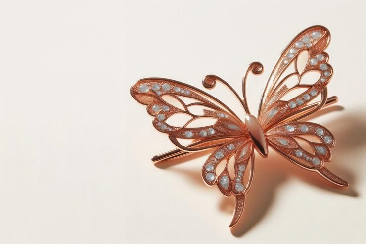 floral pearl hair clip