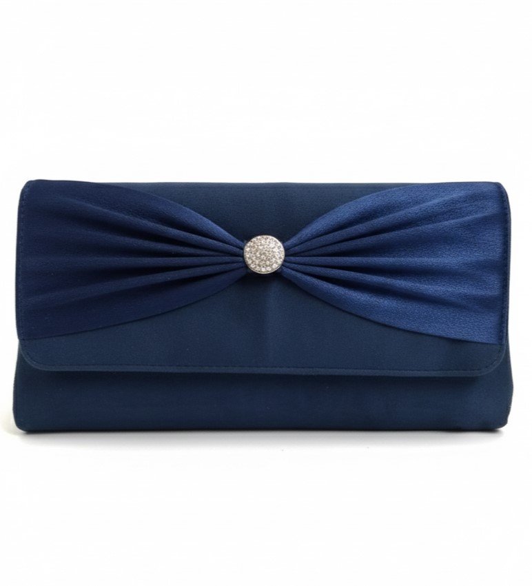 Handcrafted Corduroy Rose-Gold Trim Clutch