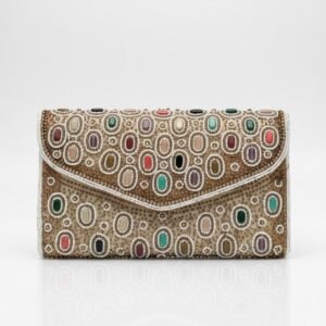 The Gala Box: Rose Gold Woven Evening Clutch