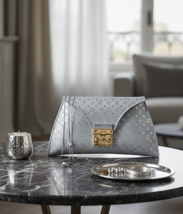 Luxury Monogram Envelope Clutch - Image 3