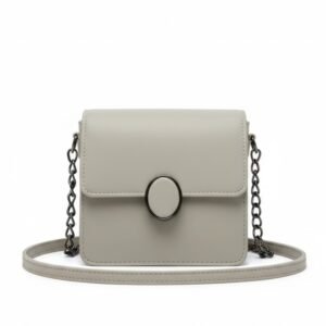 Minimal Square Crossbody Bag with Chain Strap