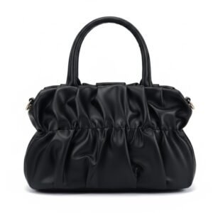 Ruched Soft-Handle Mini Handbag