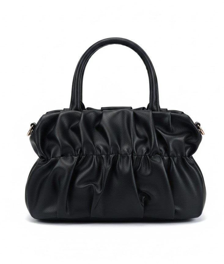 Ruched Soft-Handle Mini Handbag