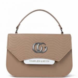 Wave-Embossed Mini Top-Handle Bag