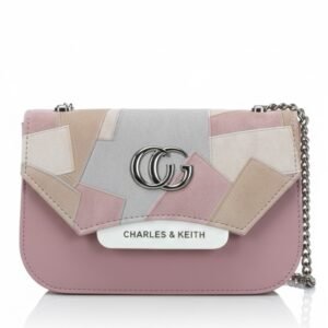 Pastel Panel Mini Crossbody Bag with Chain Strap
