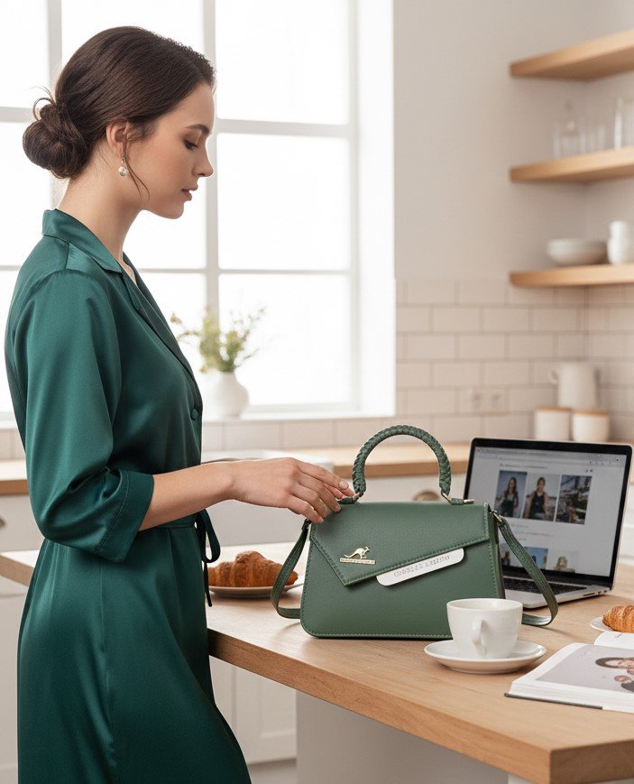 Braided Handle Mini Top-Handle Bag - Image 4