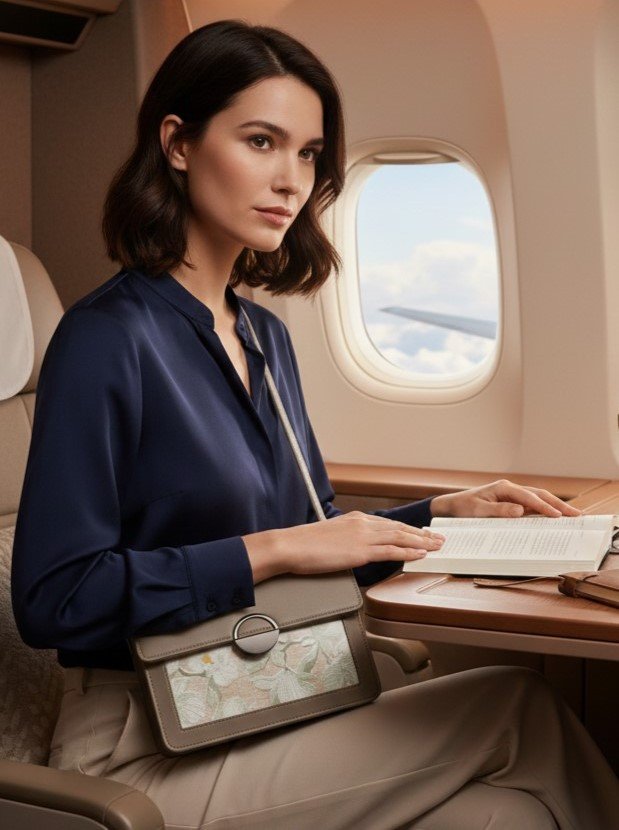 Floral Panel Structured Crossbody Bag - Image 2