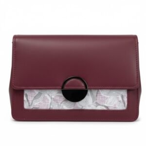 Floral Panel Structured Crossbody Bag