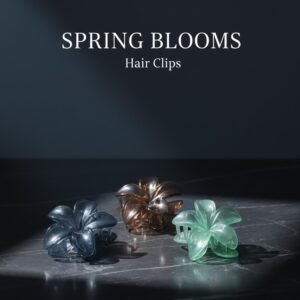 Spring Blooms Floral Hair Clips – Luxe Translucent Flower Claw Clips