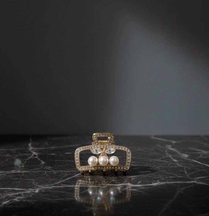 Pearl & Jewel Hair Clips – Luxury Pearl-Embellished Crystal Claw Clips