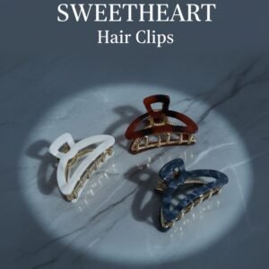 Sweetheart Hair Clips – Elegant Heart-Inspired Acrylic Claw Clips