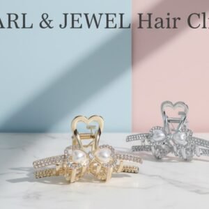 Pearl & Jewel Hair Clips – Luxury Heart Claw Clips with Pearls & Crystals